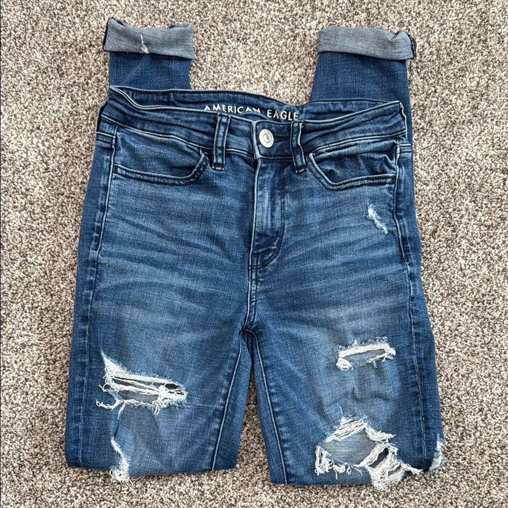 American Eagle Outfitters "Super Stretch" Skinny Jeans ~ Women's Size 2 Long